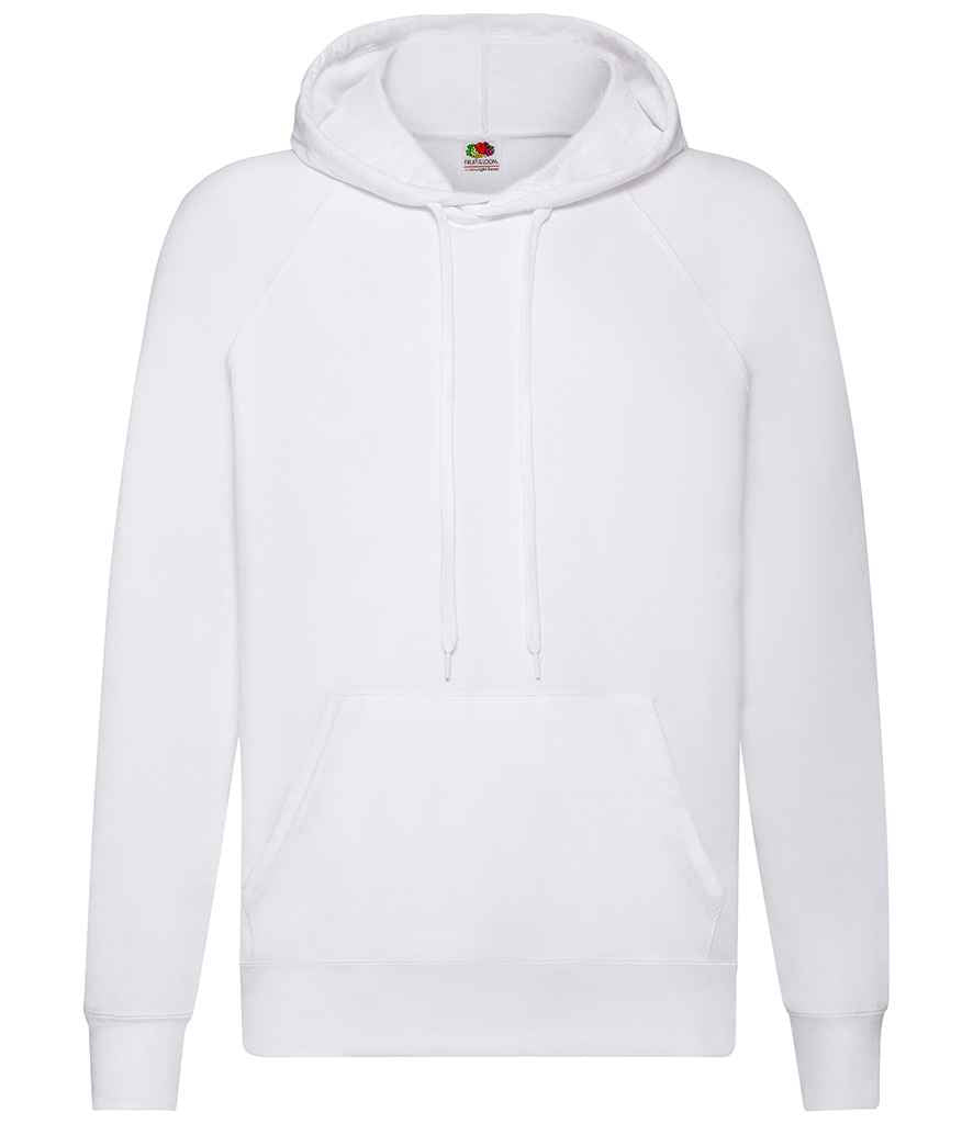 Fruit of the Loom Lightweight Hooded Sweatshirt | White - Lancashire Teamwear