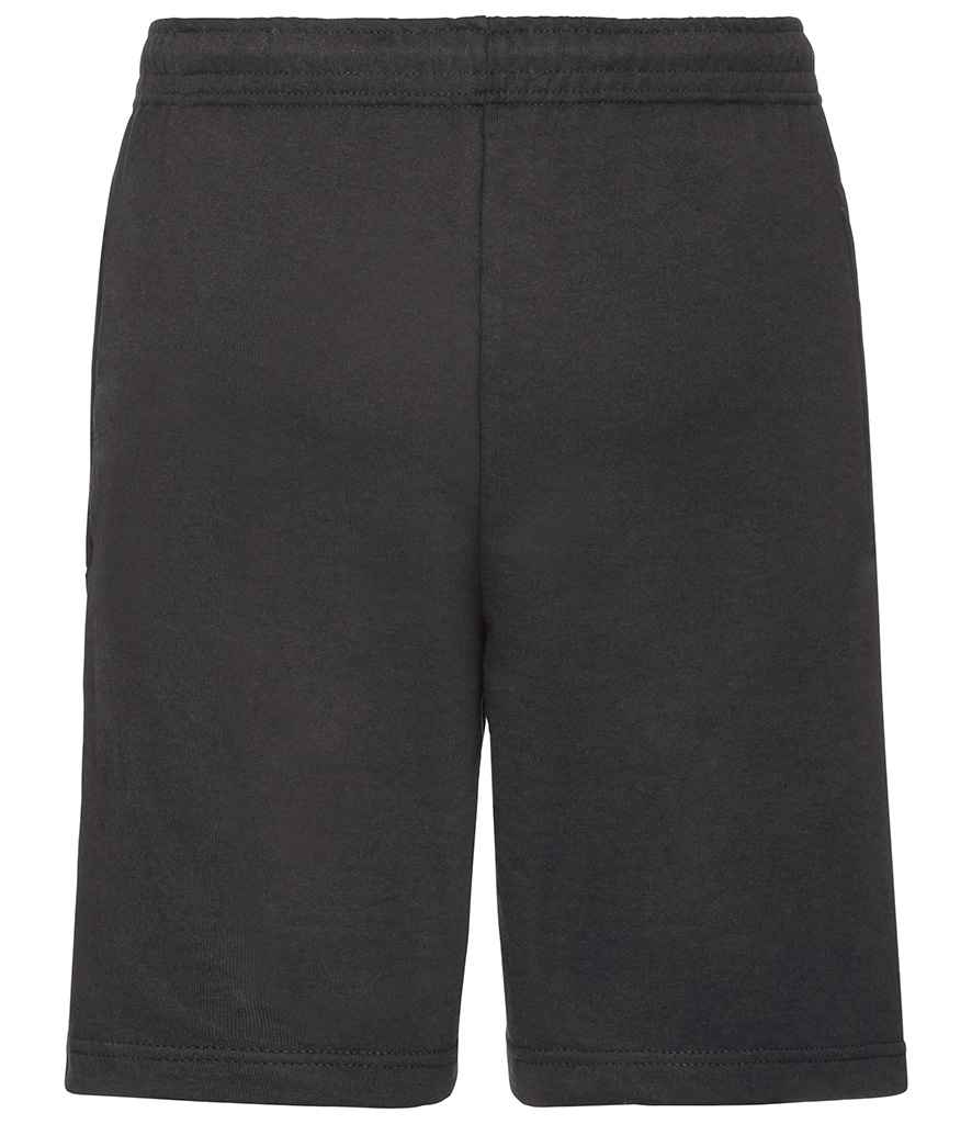 Fruit of the Loom Lightweight Shorts | Black - Lancashire Teamwear