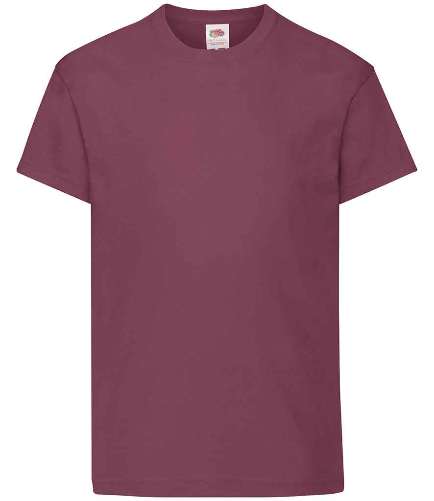 Fruit of the Loom Kids Original T-Shirt | Burgundy Burgundy
