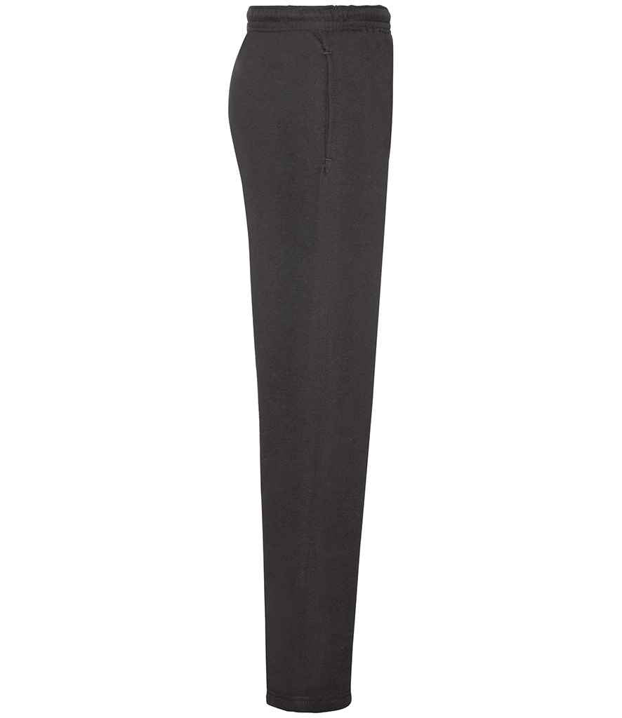 Fruit of the Loom Classic Open Hem Jog Pants | Black Trousers - Lancashire Teamwear