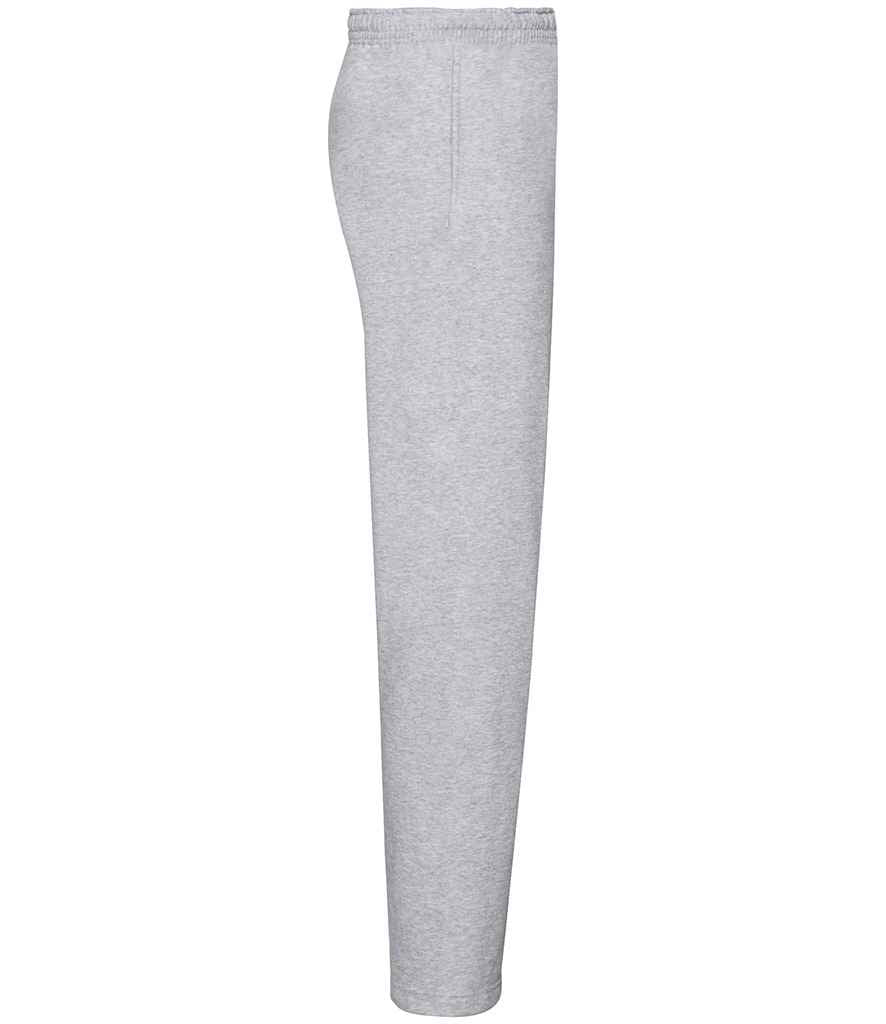 Fruit of the Loom Classic Open Hem Jog Pants | Heather Grey Trousers - Lancashire Teamwear