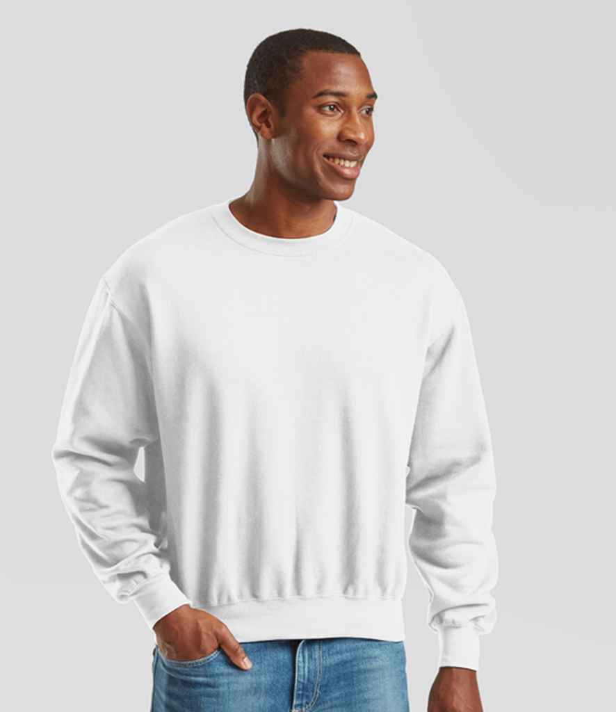 Fruit of the Loom Supercotton™ Sweatshirt | White - Lancashire Teamwear