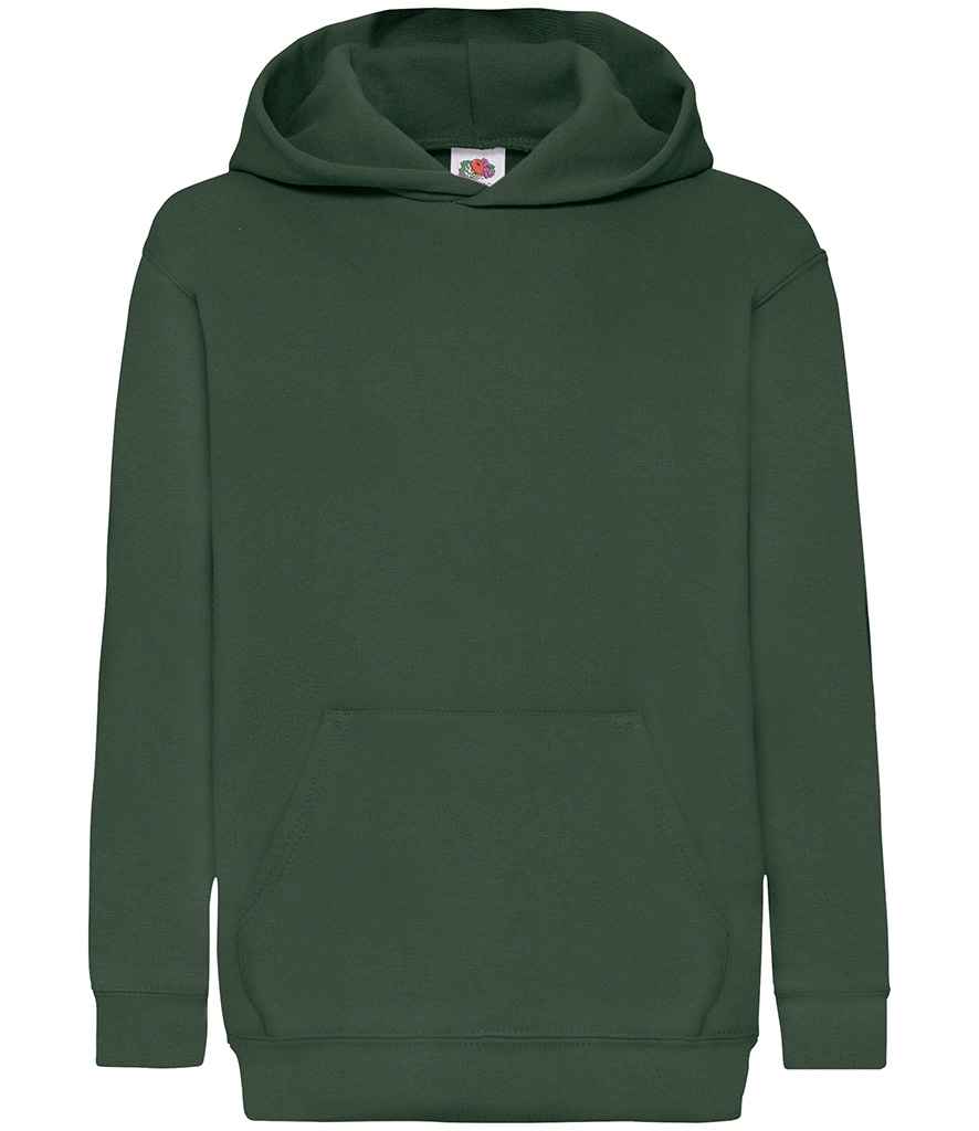 Fruit of the Loom Kids Classic Hooded Sweatshirt Bottle Green