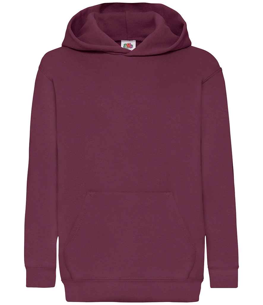 Fruit of the Loom Kids Classic Hooded Sweatshirt | Burgundy - Lancashire Teamwear
