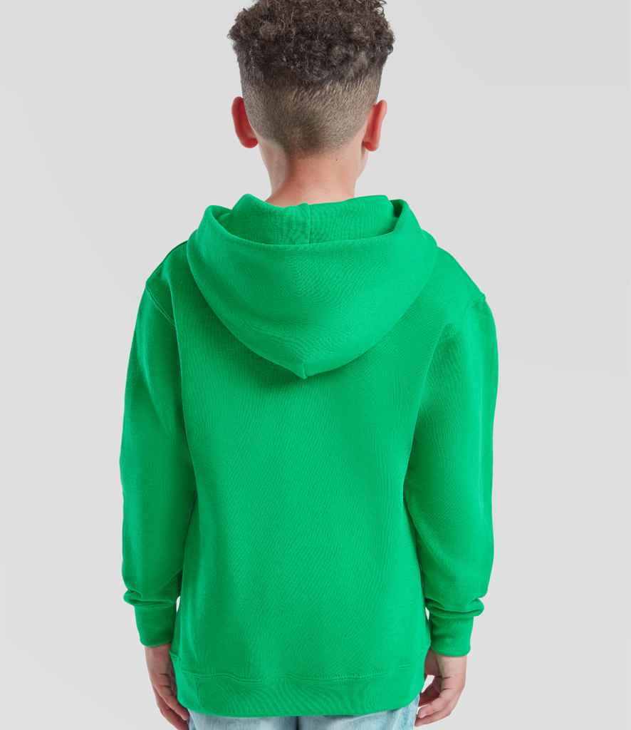 Fruit of the Loom Kids Classic Hooded Sweatshirt | Kelly Green - Lancashire Teamwear