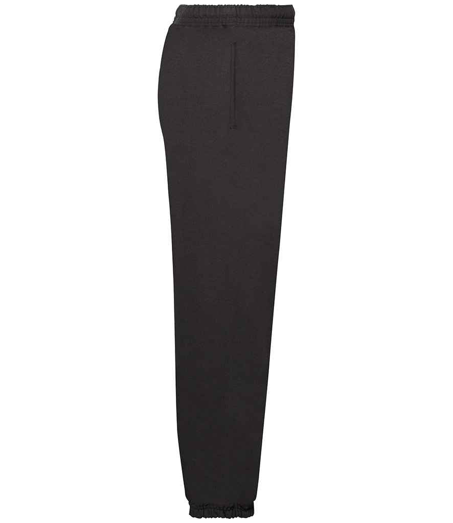 Fruit of the Loom Kids Elasticated Hem Jog Pants | Black Trousers - Lancashire Teamwear
