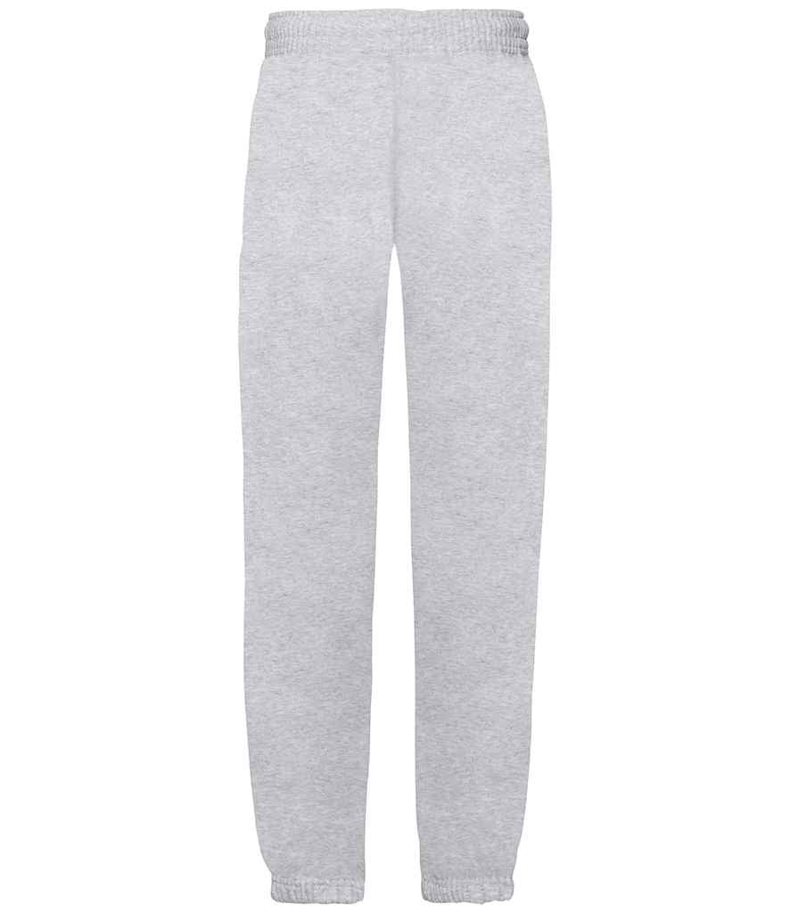 Fruit of the Loom Kids Elasticated Hem Jog Pants | Heather Grey Trousers - Lancashire Teamwear