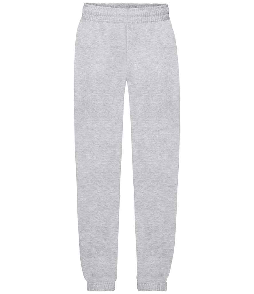 Fruit of the Loom Kids Elasticated Hem Jog Pants | Heather Grey Trousers - Lancashire Teamwear