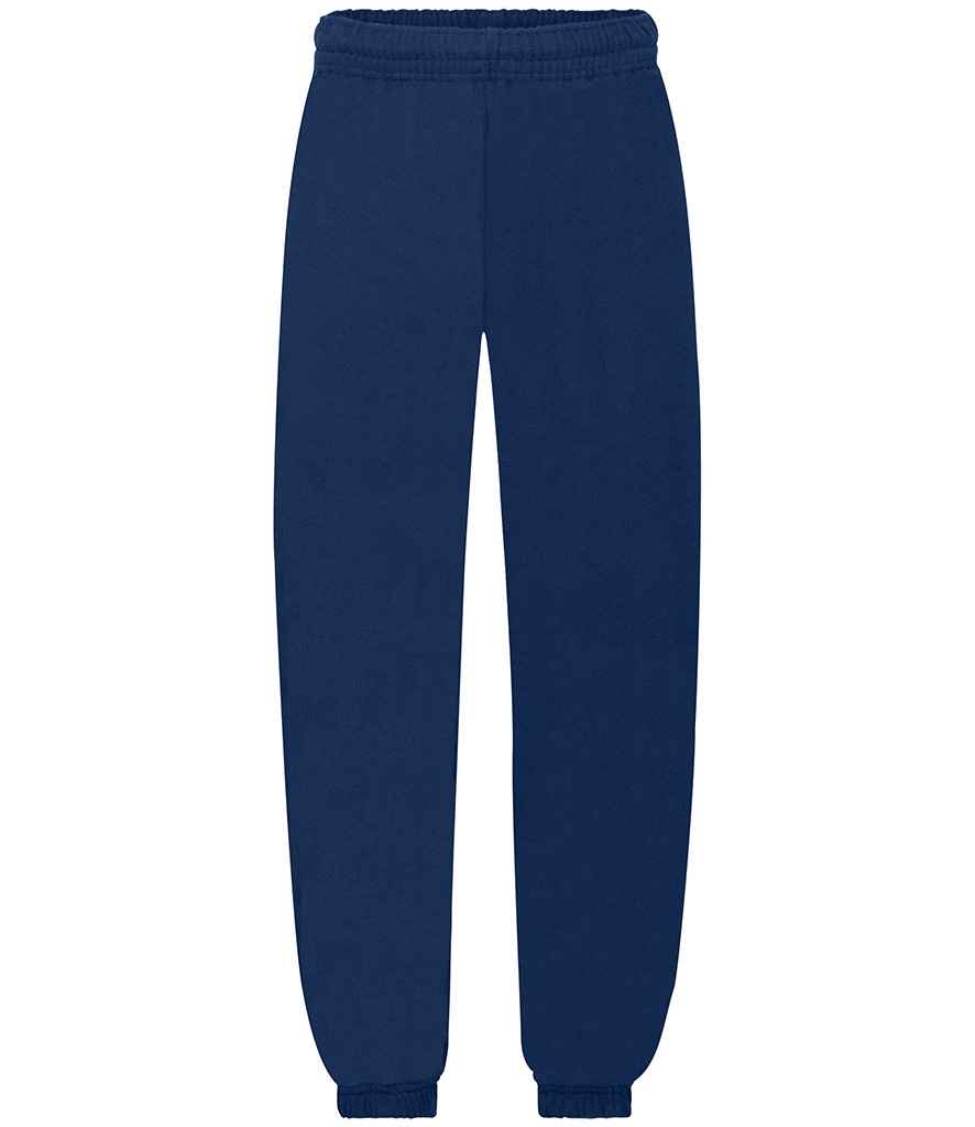 Fruit of the Loom Kids Elasticated Hem Jog Pants | Navy Trousers - Lancashire Teamwear