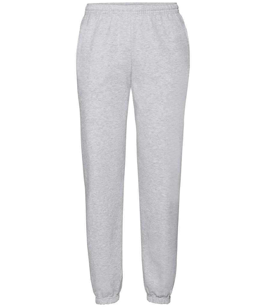 Fruit of the Loom Classic Elasticated Hem Jog Pants | Heather Grey Trousers - Lancashire Teamwear
