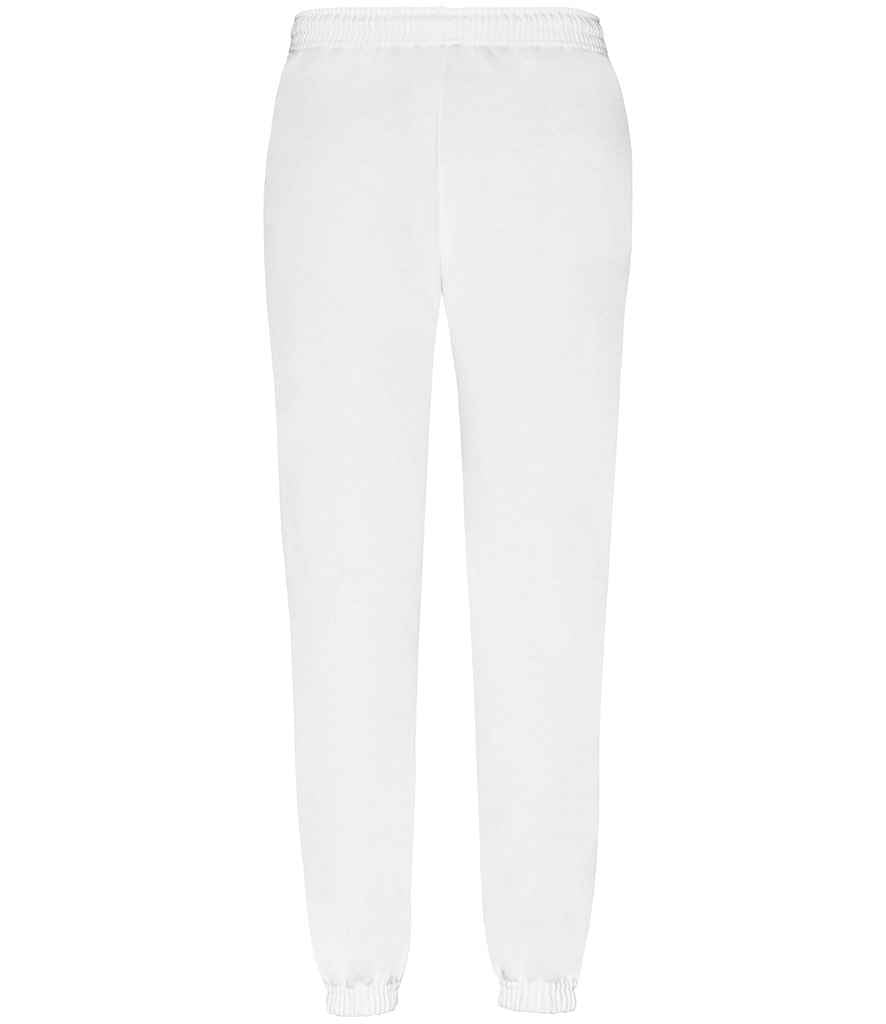 Fruit of the Loom Classic Elasticated Hem Jog Pants | White Trousers - Lancashire Teamwear