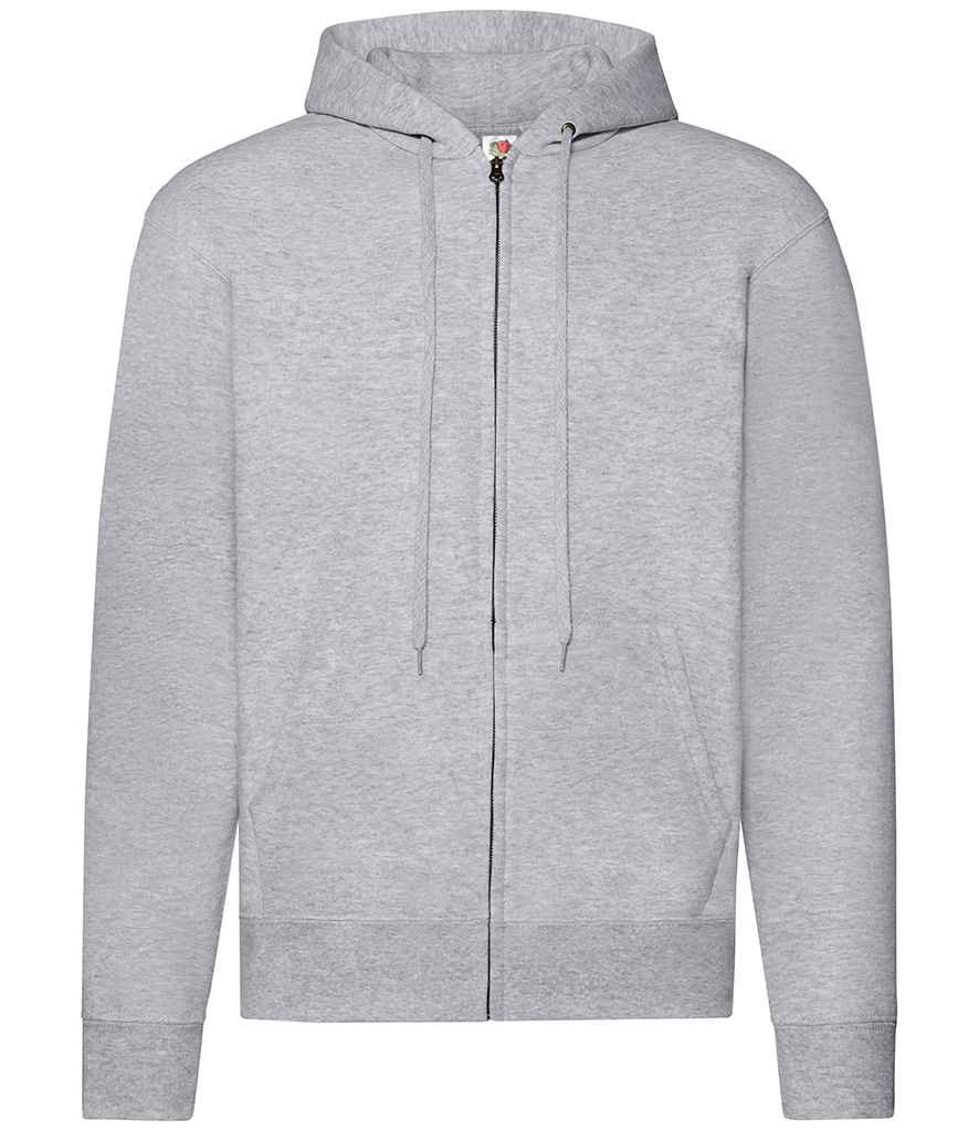 Fruit of the Loom Classic Zip Hooded Sweatshirt Heather Grey