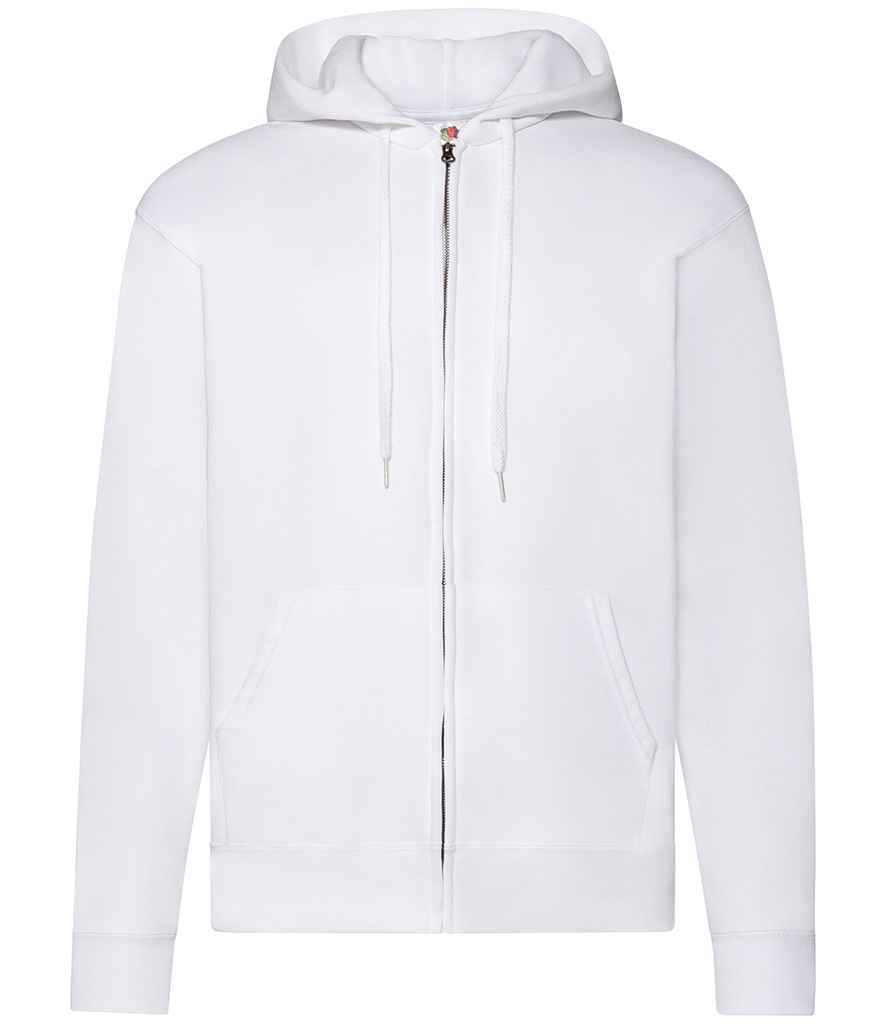 Fruit of the Loom Classic Zip Hooded Sweatshirt White
