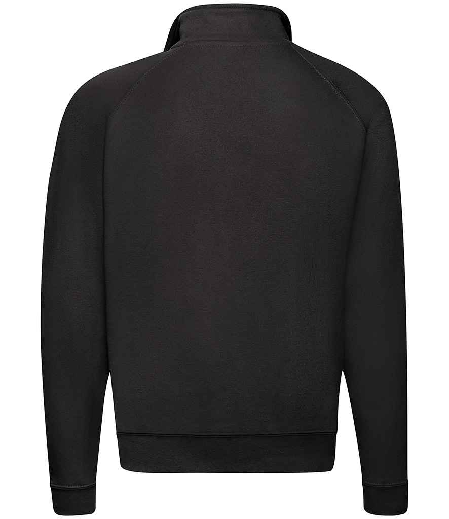 Fruit of the Loom Classic Zip Neck Sweatshirt | Black - Lancashire Teamwear
