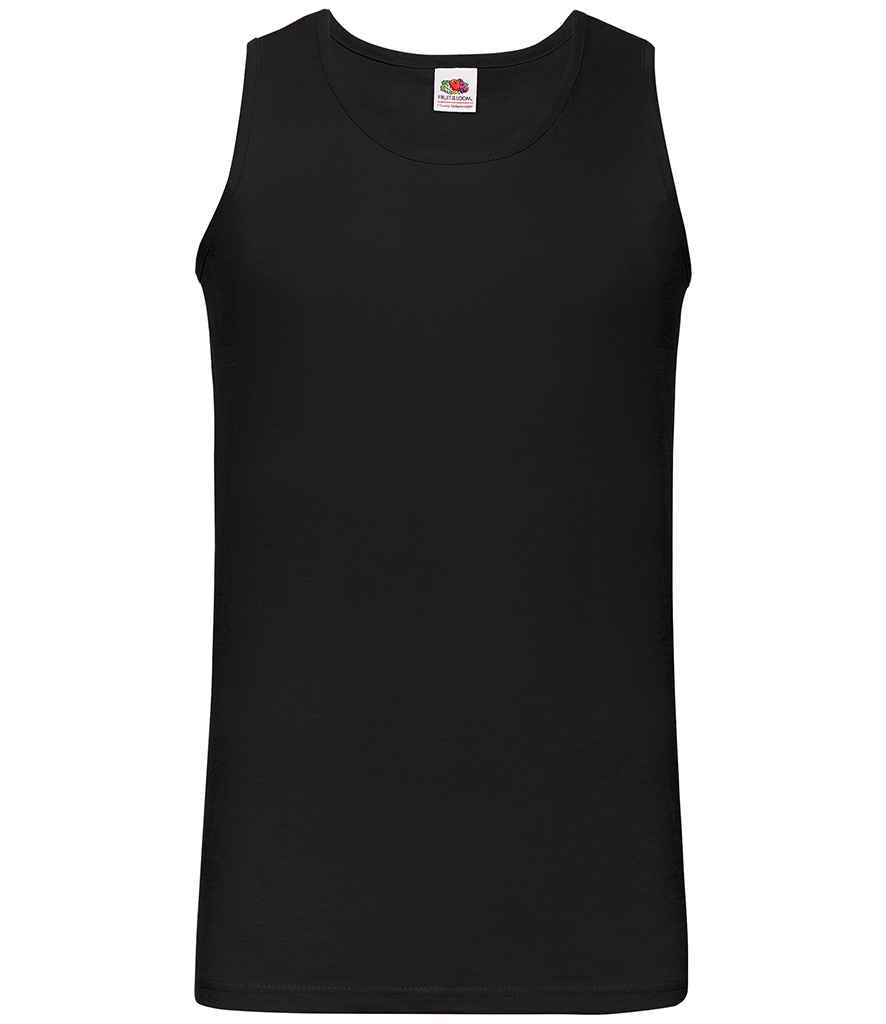 Fruit of the Loom Athletic Vest | Black T-Shirt - Lancashire Teamwear