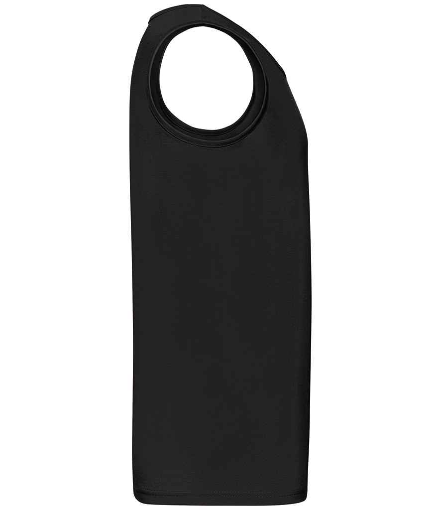 Fruit of the Loom Athletic Vest | Black T-Shirt - Lancashire Teamwear