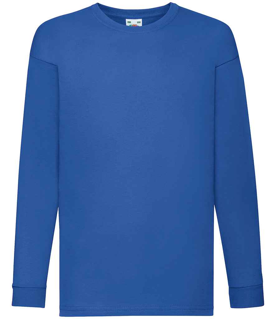 Fruit of the Loom Kids Long Sleeve Value T-Shirt Royal Blue