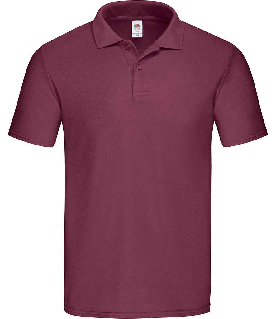 Fruit of the Loom Original Piqué Polo Shirt Burgundy