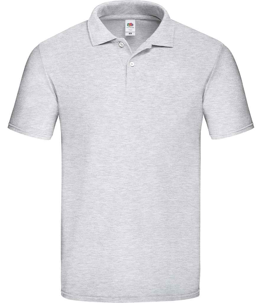 Fruit of the Loom Original Piqué Polo Shirt Heather Grey