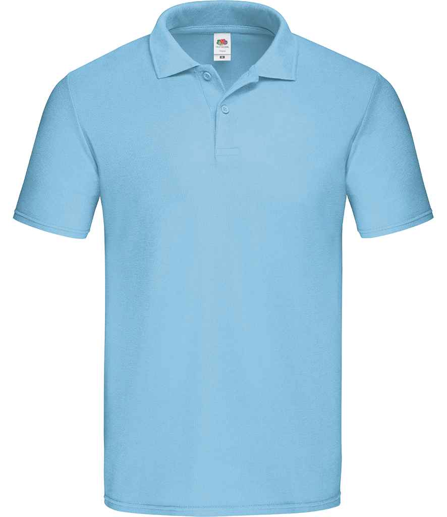 Fruit of the Loom Original Piqué Polo Shirt Sky Blue