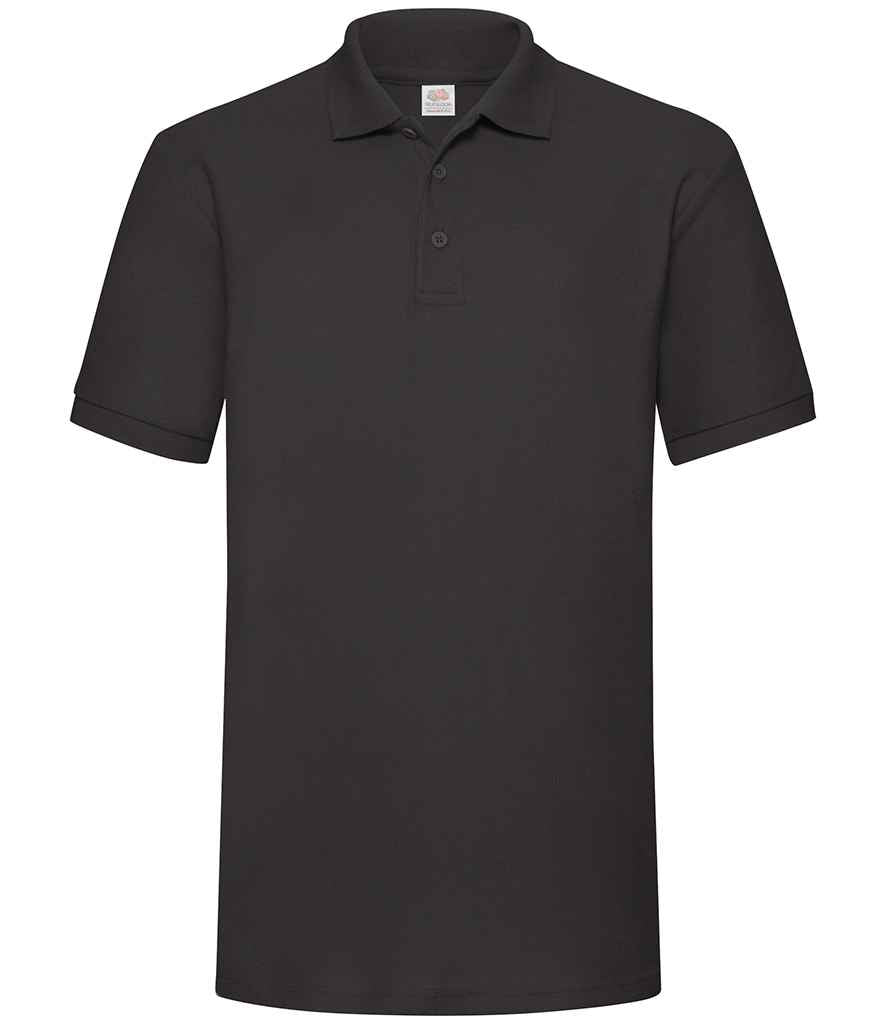 Fruit of the Loom Heavy Poly/Cotton Piqué Polo Shirt Black