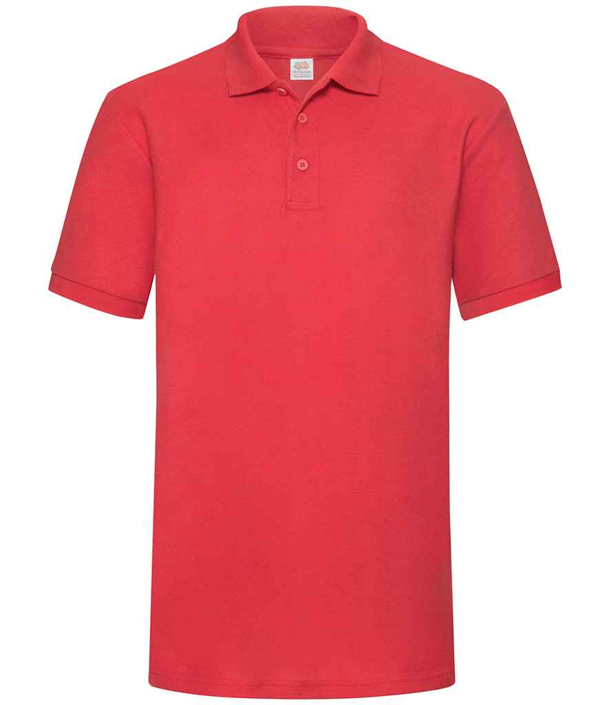 Fruit of the Loom Heavy Poly/Cotton Piqué Polo Shirt Red