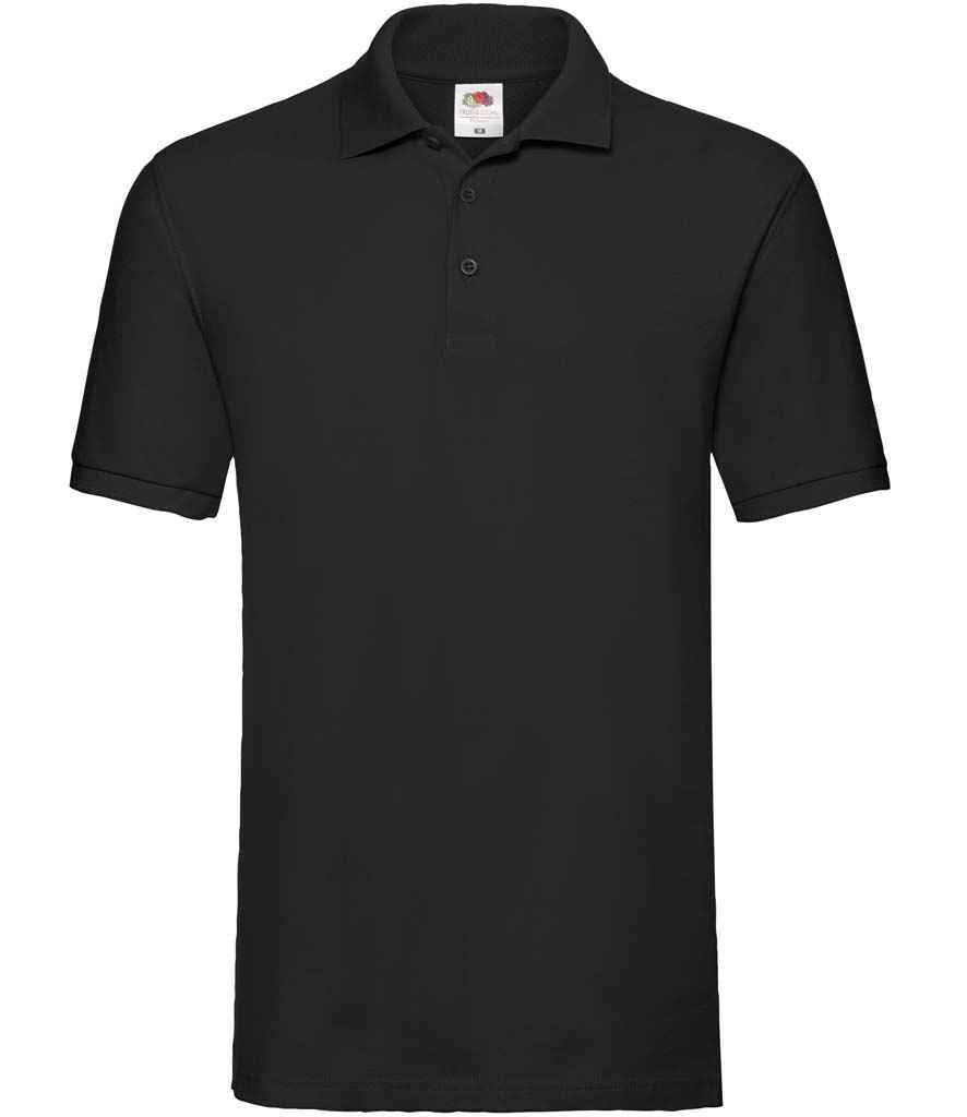 Fruit of the Loom Premium Cotton Piqué Polo Shirt | Black Black