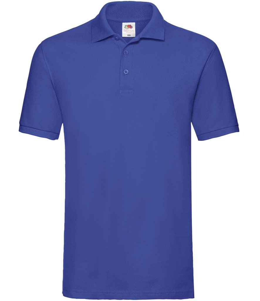 Fruit of the Loom Premium Cotton Piqué Polo Shirt | Royal Blue Royal Blue