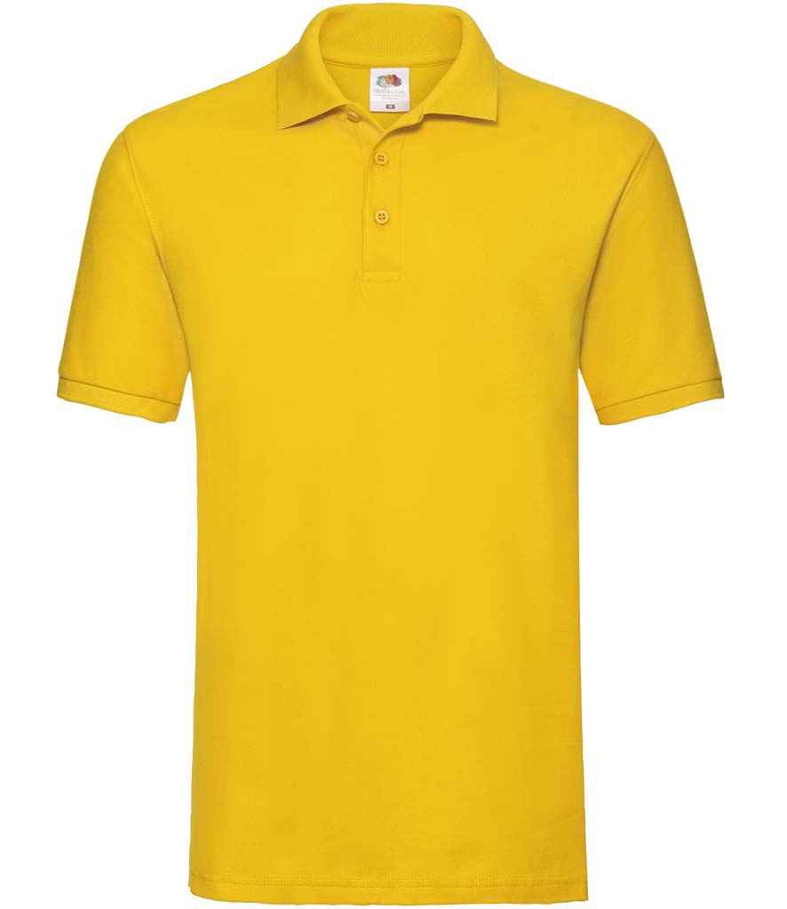 Fruit of the Loom Premium Cotton Piqué Polo Shirt | Sunflower Sunflower