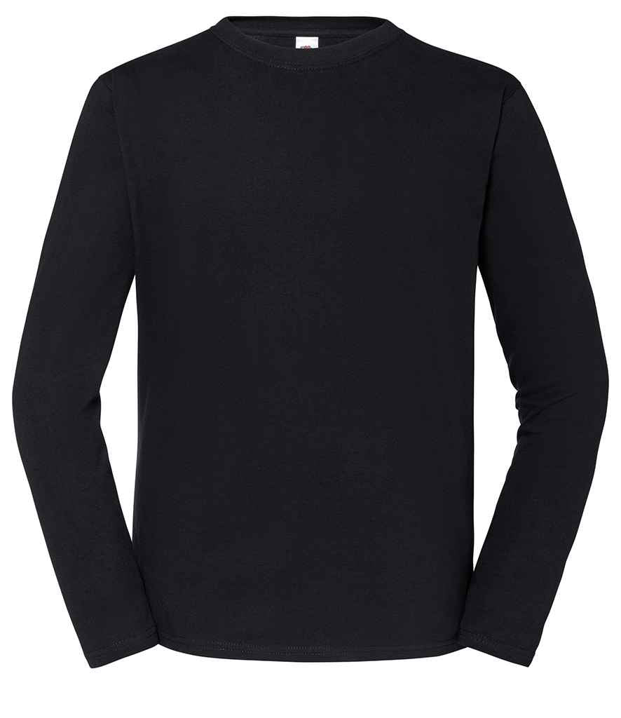 Fruit of the Loom Iconic 195 Long Sleeve T-Shirt Black
