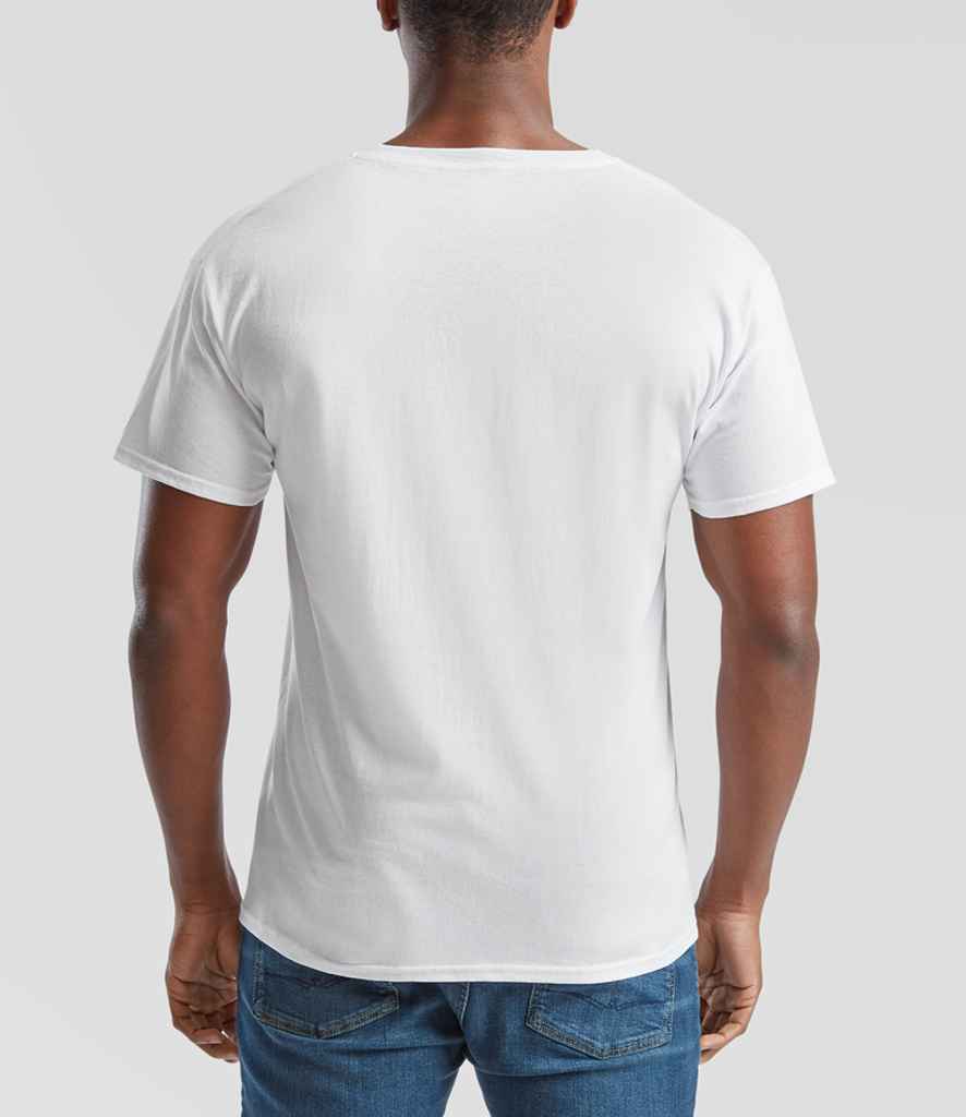 Fruit of the Loom Original V Neck T-Shirt | White - Lancashire Teamwear