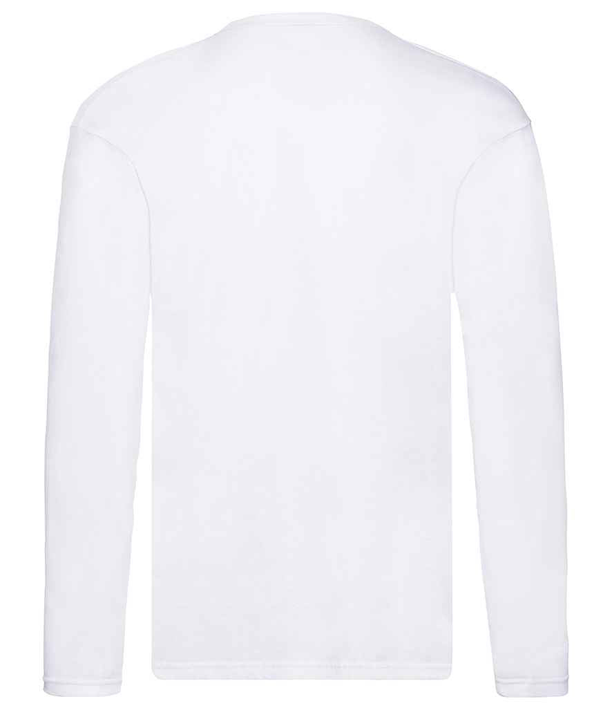 Fruit of the Loom Original Long Sleeve T-Shirt | White - Lancashire Teamwear