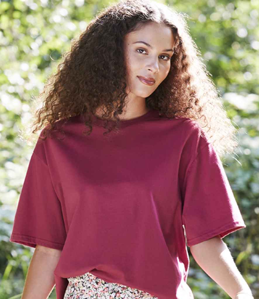 Fruit of the Loom Pure Cotton T-Shirt | Cranberry - Lancashire Teamwear