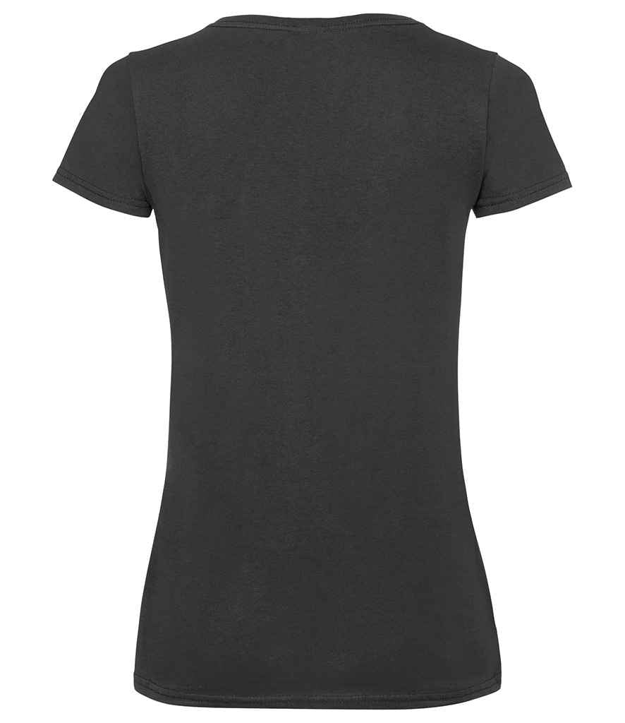 Fruit of the Loom Lady Fit Value V Neck T-Shirt | Black - Lancashire Teamwear