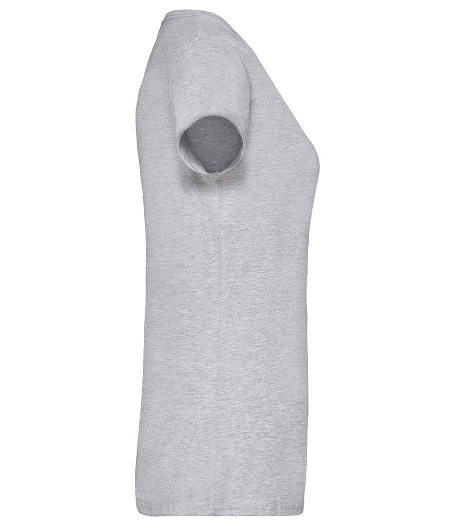 Fruit of the Loom Lady Fit Value V Neck T-Shirt | Heather Grey - Lancashire Teamwear