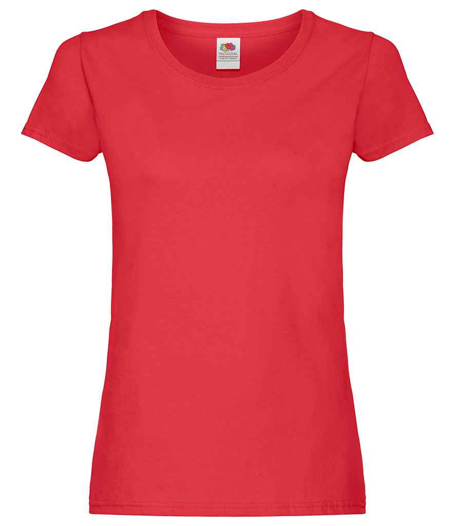 Fruit of the Loom Lady Fit Original T-Shirt | Red - Lancashire Teamwear