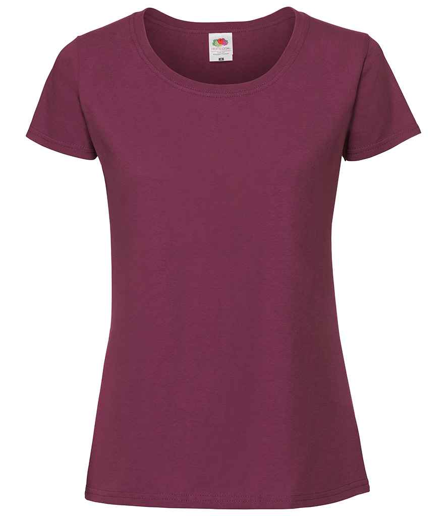 Fruit of the Loom Ladies Iconic 195 T-Shirt | Burgundy Burgundy