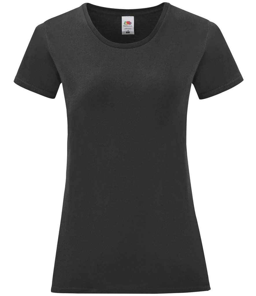 Fruit of the Loom Ladies Iconic 150 T-Shirt | Black Black