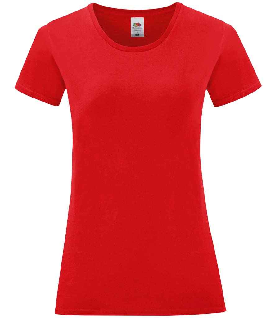 Fruit of the Loom Ladies Iconic 150 T-Shirt | Red Red