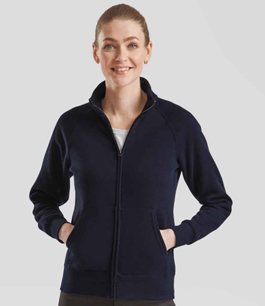 Fruit of the Loom Premium Lady Fit Sweat Jacket | Deep Navy - Lancashire Teamwear