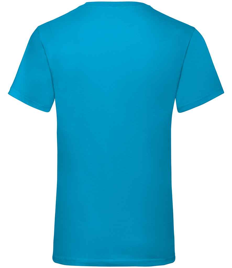Fruit of the Loom V Neck Value T-Shirt | Azure - Lancashire Teamwear