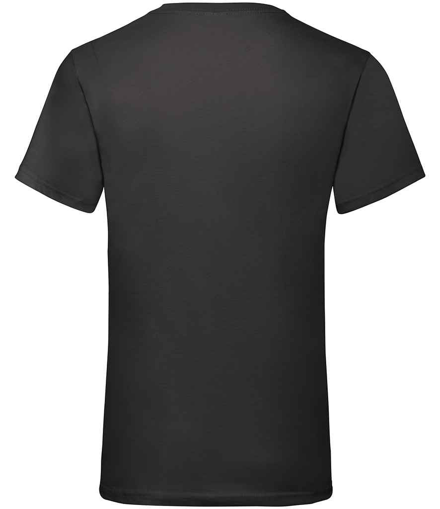 Fruit of the Loom V Neck Value T-Shirt | Black - Lancashire Teamwear