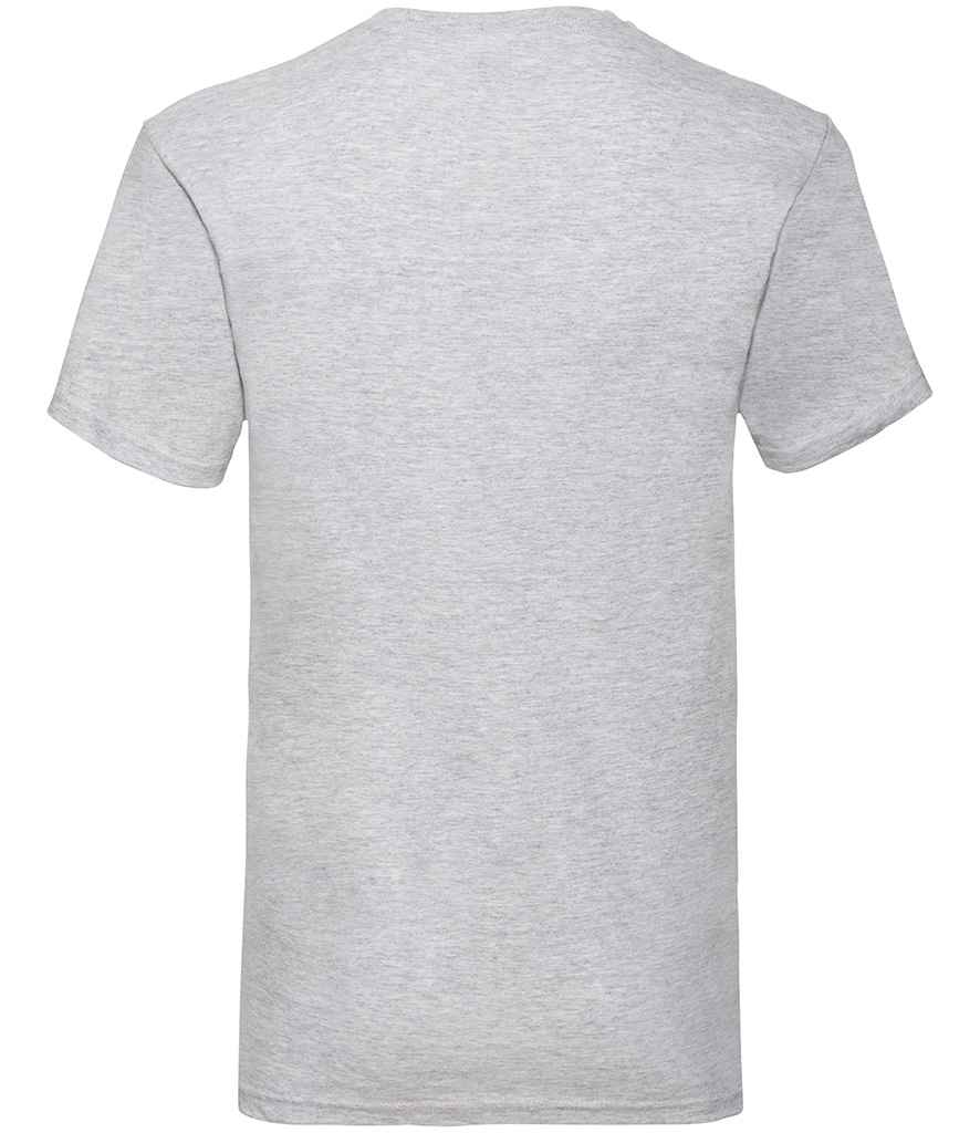 Fruit of the Loom V Neck Value T-Shirt | Heather Grey - Lancashire Teamwear