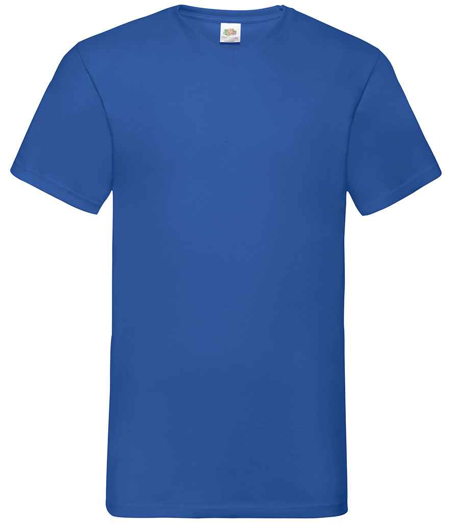 Fruit of the Loom V Neck Value T-Shirt | Royal Blue - Lancashire Teamwear