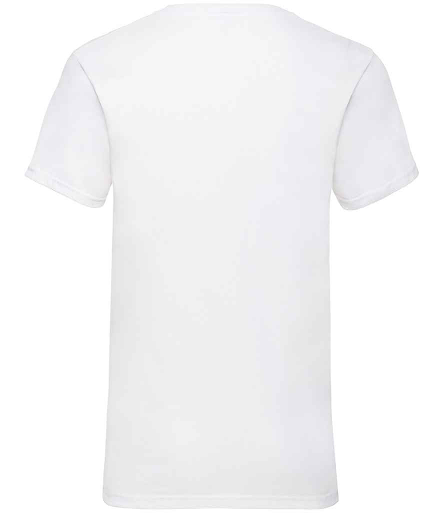 Fruit of the Loom V Neck Value T-Shirt | White - Lancashire Teamwear