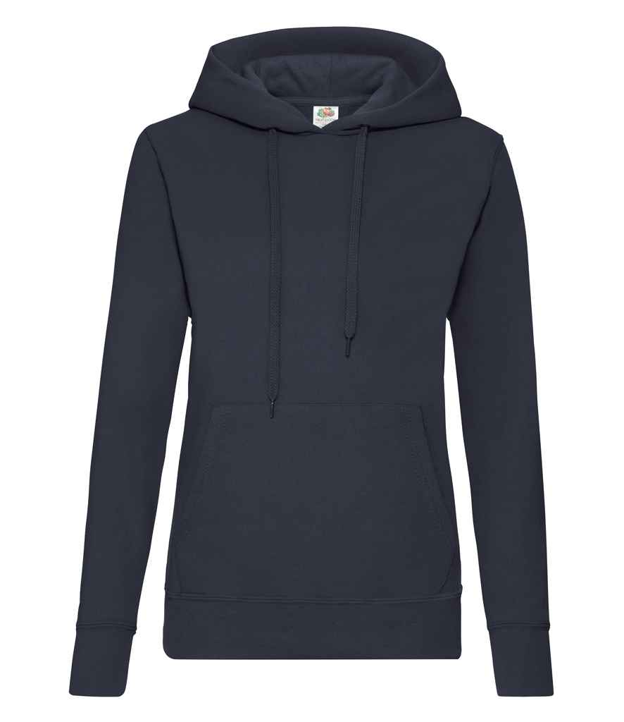 Fruit of the Loom Classic Lady Fit Hooded Sweatshirt | Deep Navy - Lancashire Teamwear