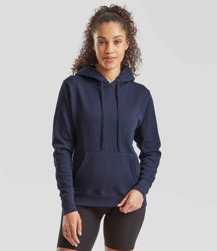Fruit of the Loom Classic Lady Fit Hooded Sweatshirt | Navy - Lancashire Teamwear