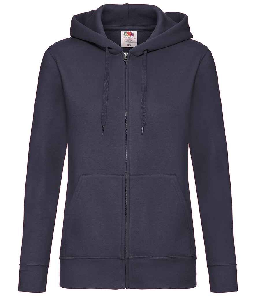 Fruit of the Loom Premium Lady Fit Zip Hooded Jacket | Deep Navy - Lancashire Teamwear
