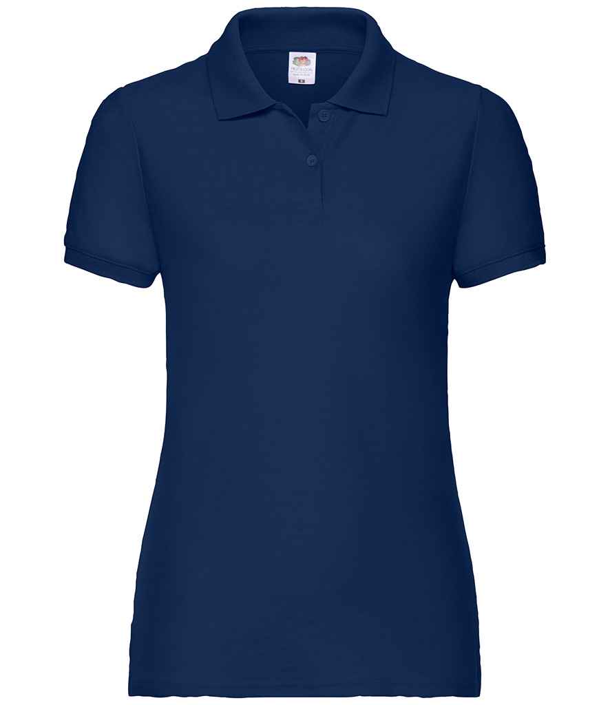 Fruit of the Loom Lady Fit Piqué Polo Shirt | Navy - Lancashire Teamwear