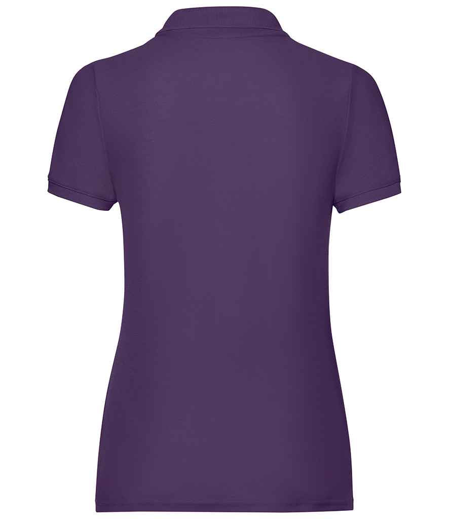 Fruit of the Loom Lady Fit Piqué Polo Shirt | Purple - Lancashire Teamwear